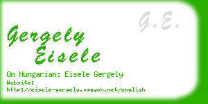 gergely eisele business card